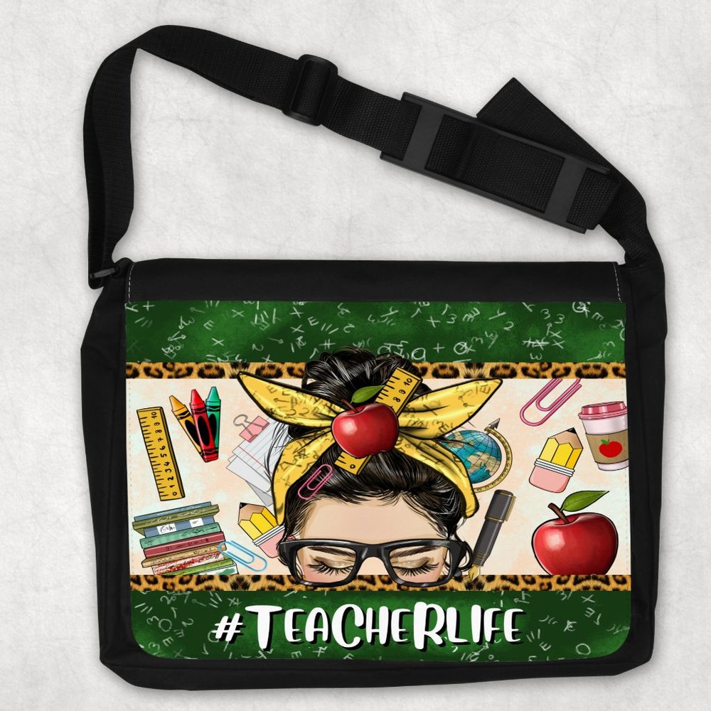 Women's Custom Nylon Teacher Back to School Accessory Crossbody Shoulder Bag
